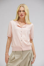 קרדיגן סריג עם שרוולים קצרים | קנת קול