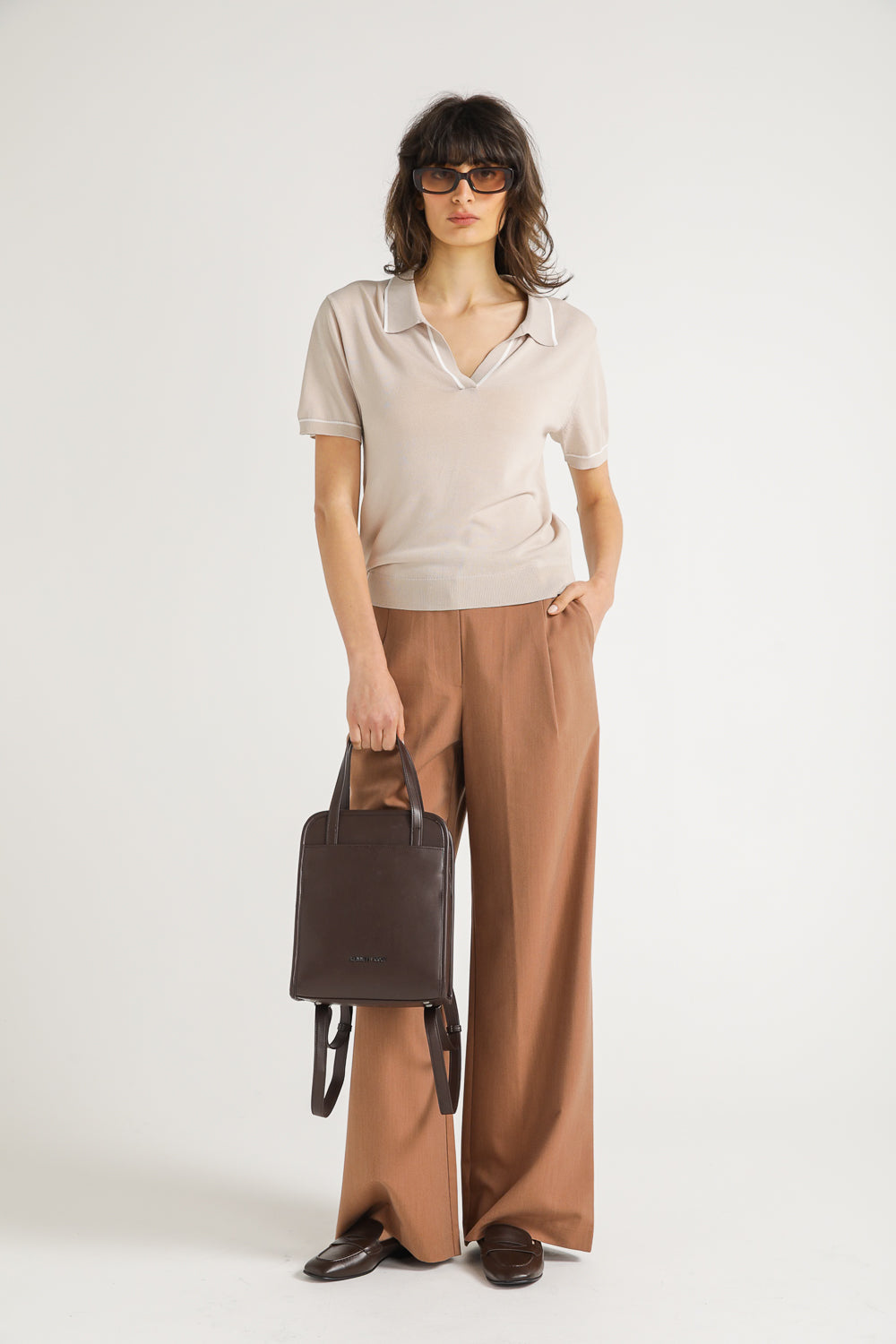 חולצת פולו סרוגה עם שרוולים קצרים | קנת קול