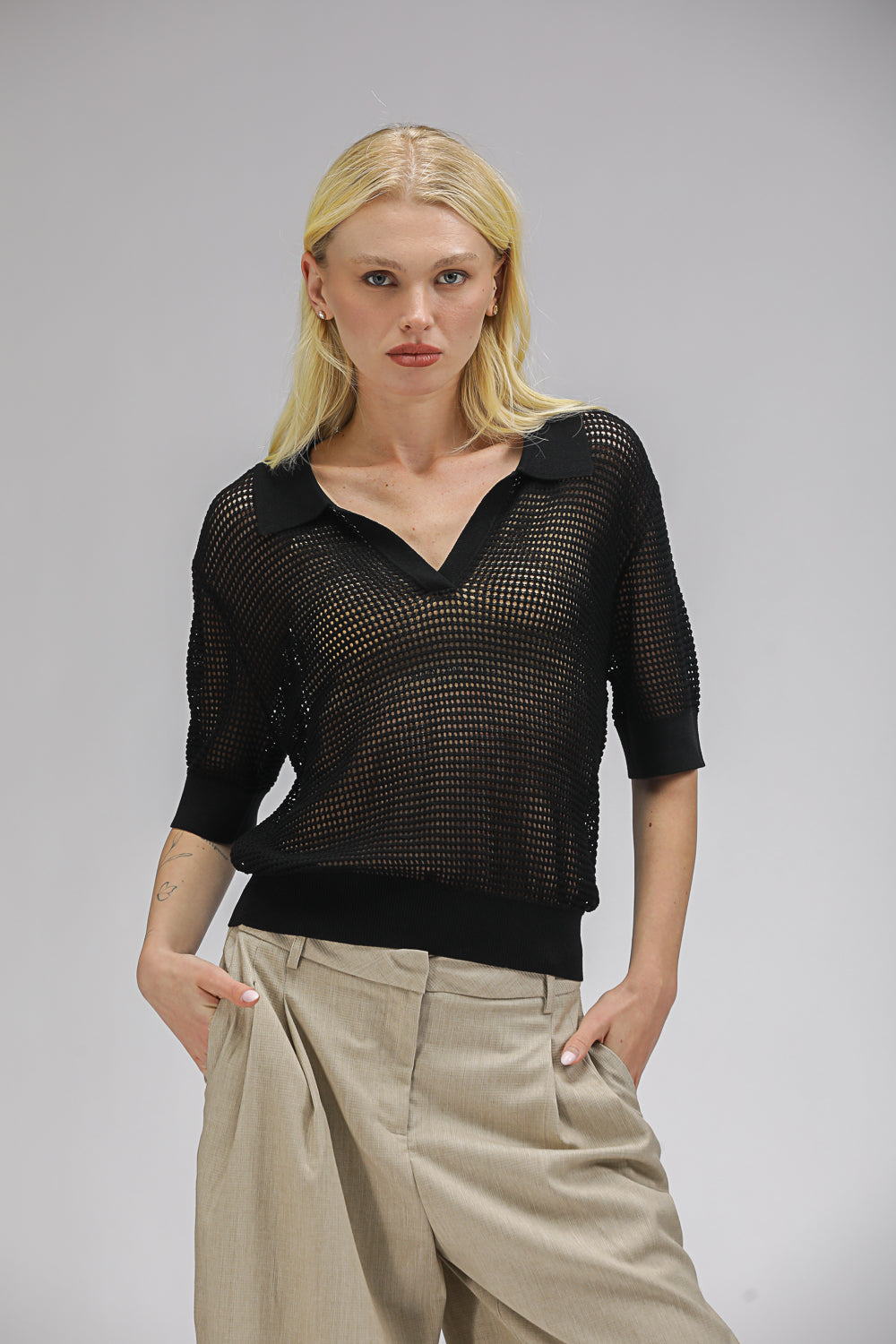 חולצת פולו מבד רשת | קנת קול