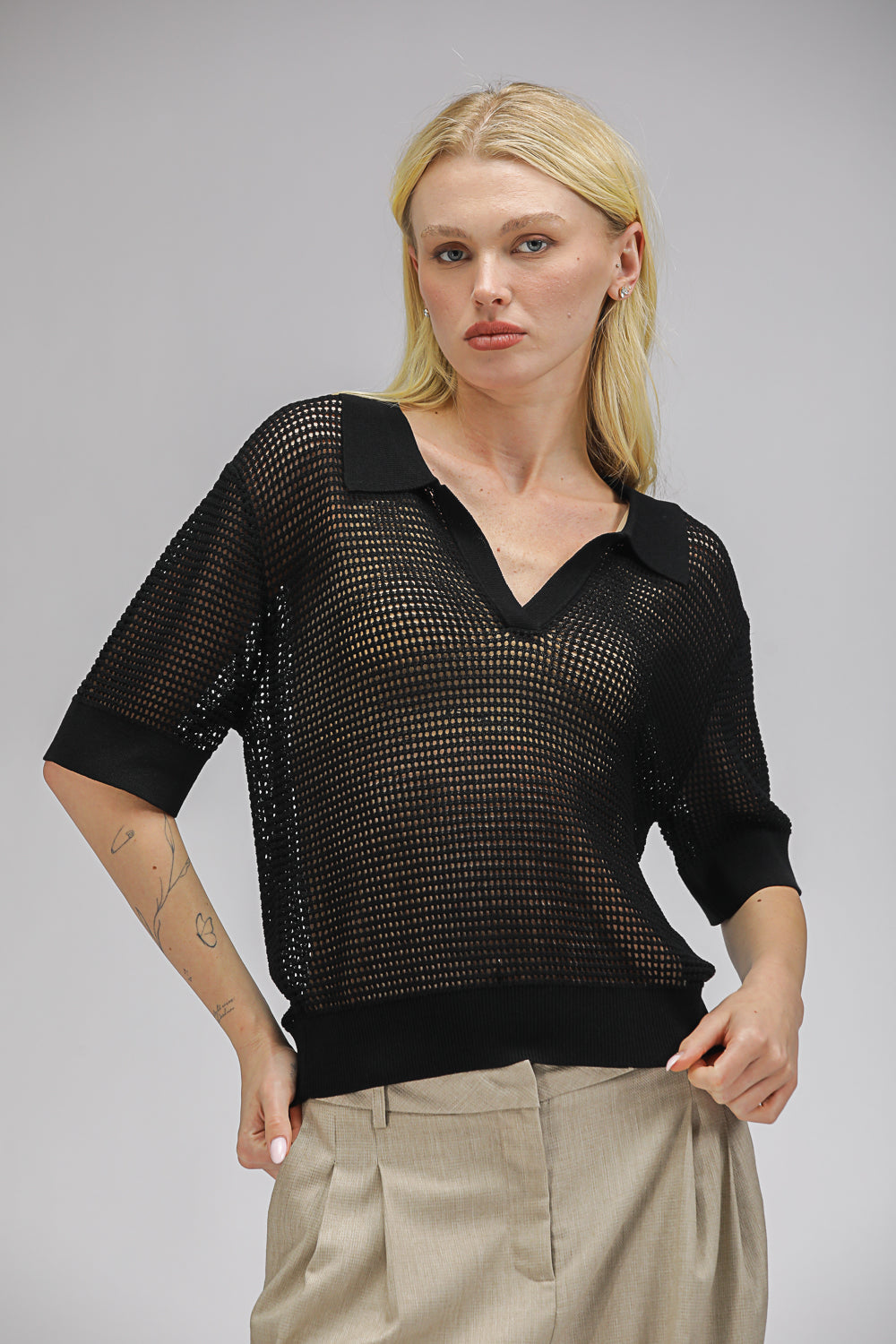 חולצת פולו מבד רשת | קנת קול