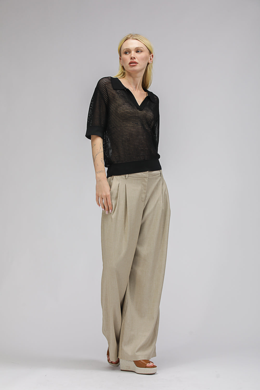 חולצת פולו מבד רשת | קנת קול