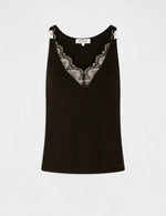 גופיית תחרה בצבע שחור - MASHBIR//365