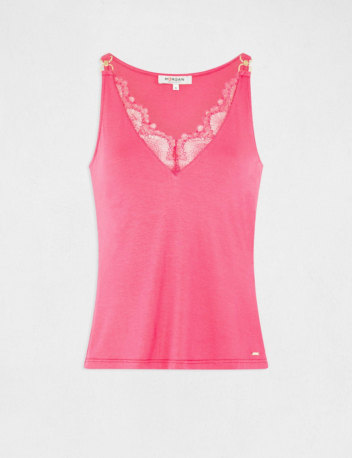 גופיית תחרה בצבע ורוד - MASHBIR//365