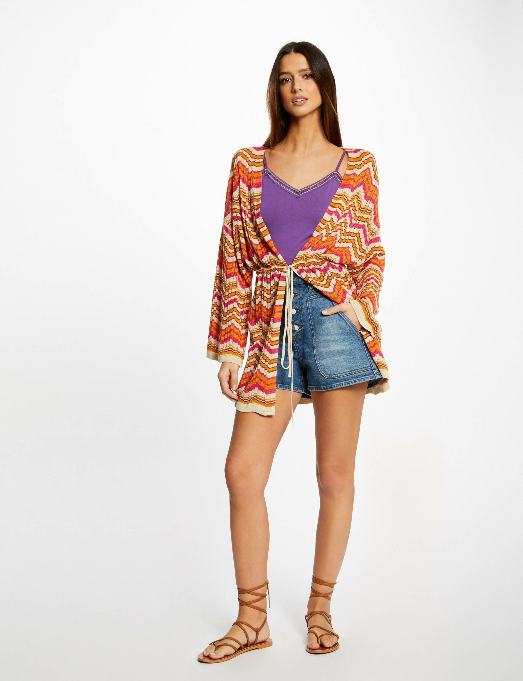 סריג ארוך בשילוב צבעים - MASHBIR//365