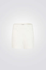 מכנסיים קצרים כפתורים דקורטיביים בצבע אופווייט