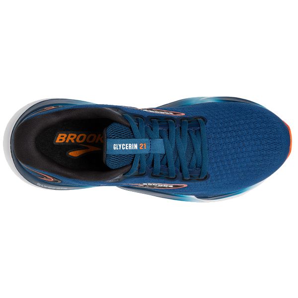 נעלי ספורט לגברים נעלי ריצה גברים 2 Glycerin 21 רוחב 2E בצבע כחול וכתום
