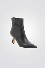 מגפוני שפיץ עם עקב לנשים מעור