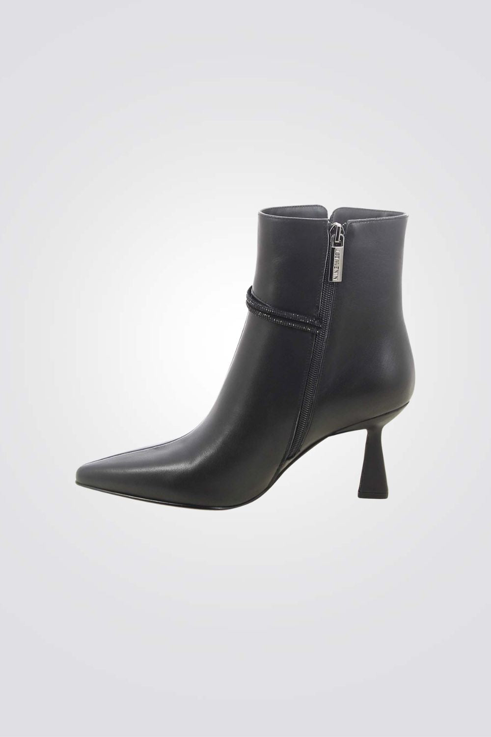 מגפוני שפיץ עם עקב לנשים מעור