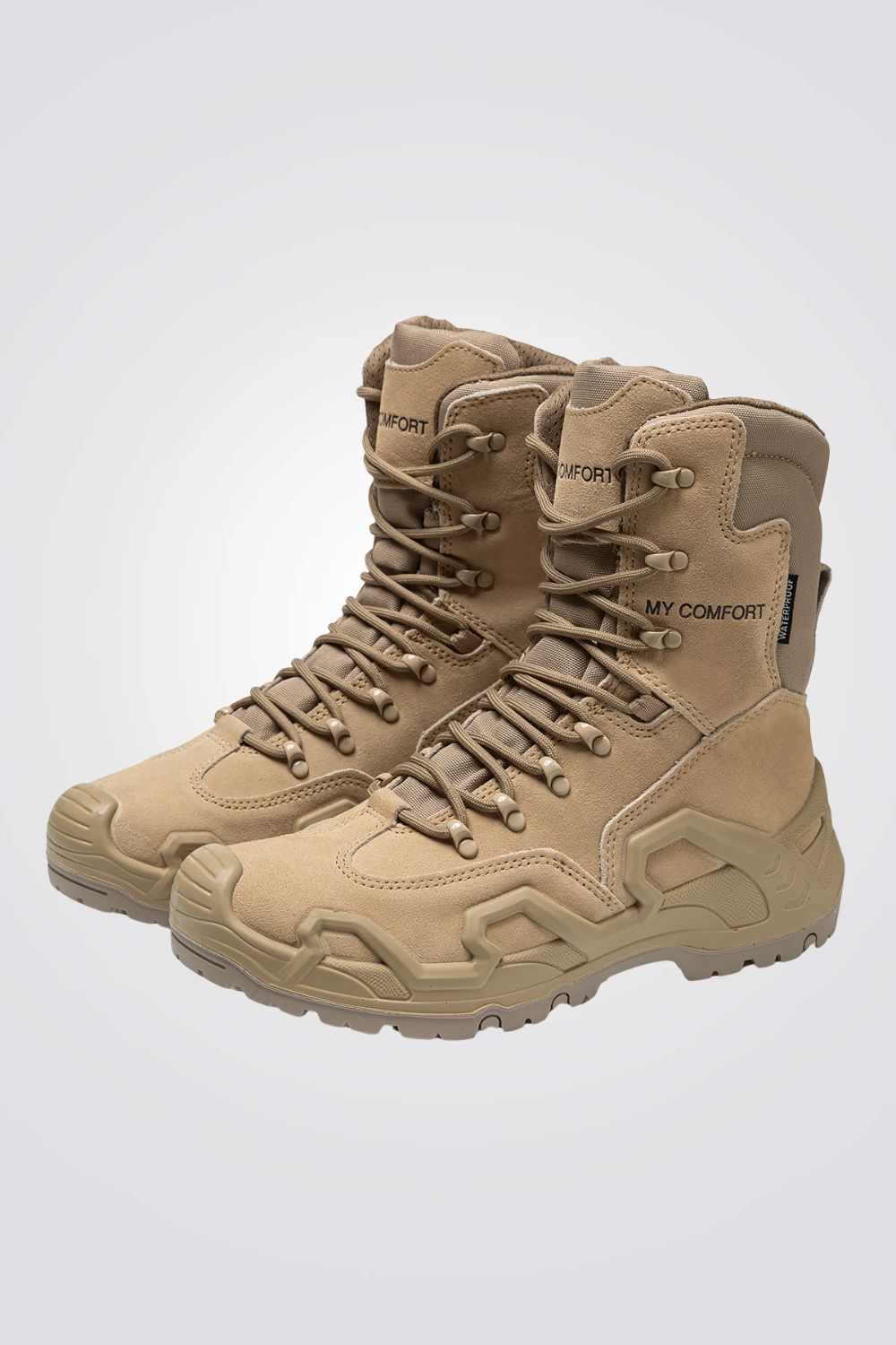 נעליים טקטיות גבוהות בצבע בז'