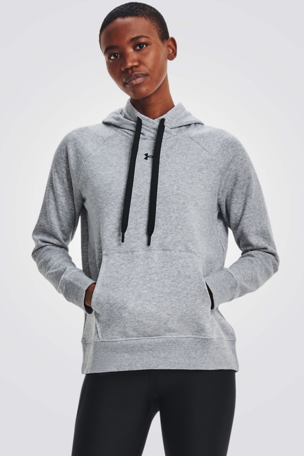 סווטשירט קפוצ'ון Rival Fleece בצבע אפור 