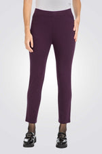 מכנסיים קרופ בסגנון טייץ בצבע סגול