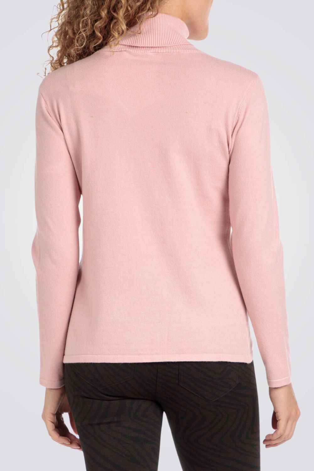 חולצת בייסיק ג'רסי צווארון גולף בצבע ורוד ניוד