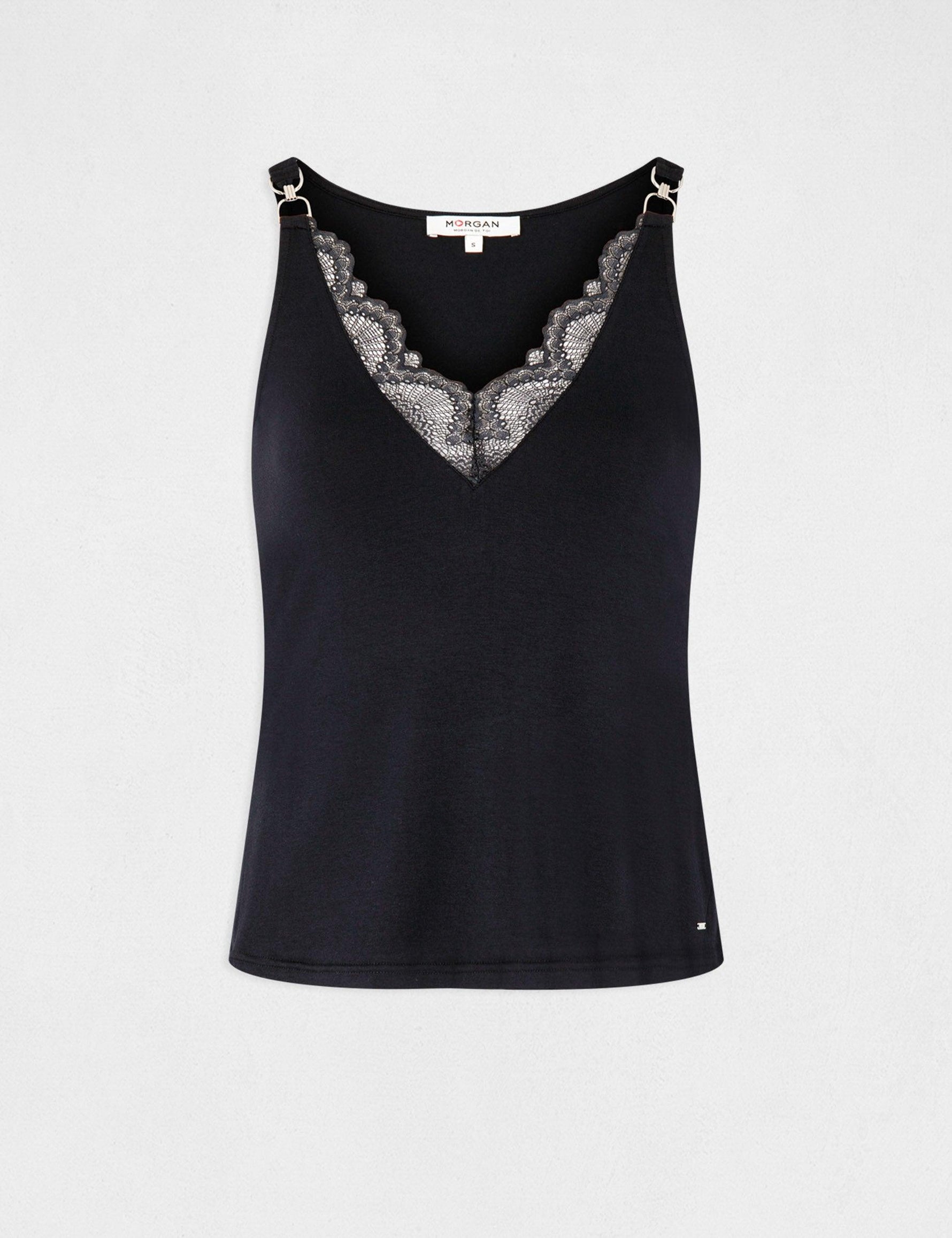 גופיית תחרה בצבע נייבי - MASHBIR//365