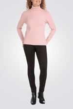 חולצת בייסיק ג'רסי צווארון גולף בצבע ורוד ניוד