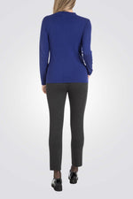 סריג בייסיק צווארון גבוה כחול