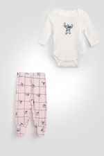 סט פיג'מה ארוכה סטיץ' | דלתא