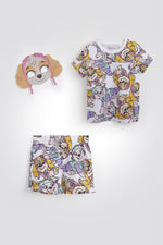 סט פיג'מה קצרה עם מסכה מפרץ ההרפתקאות | דלתא