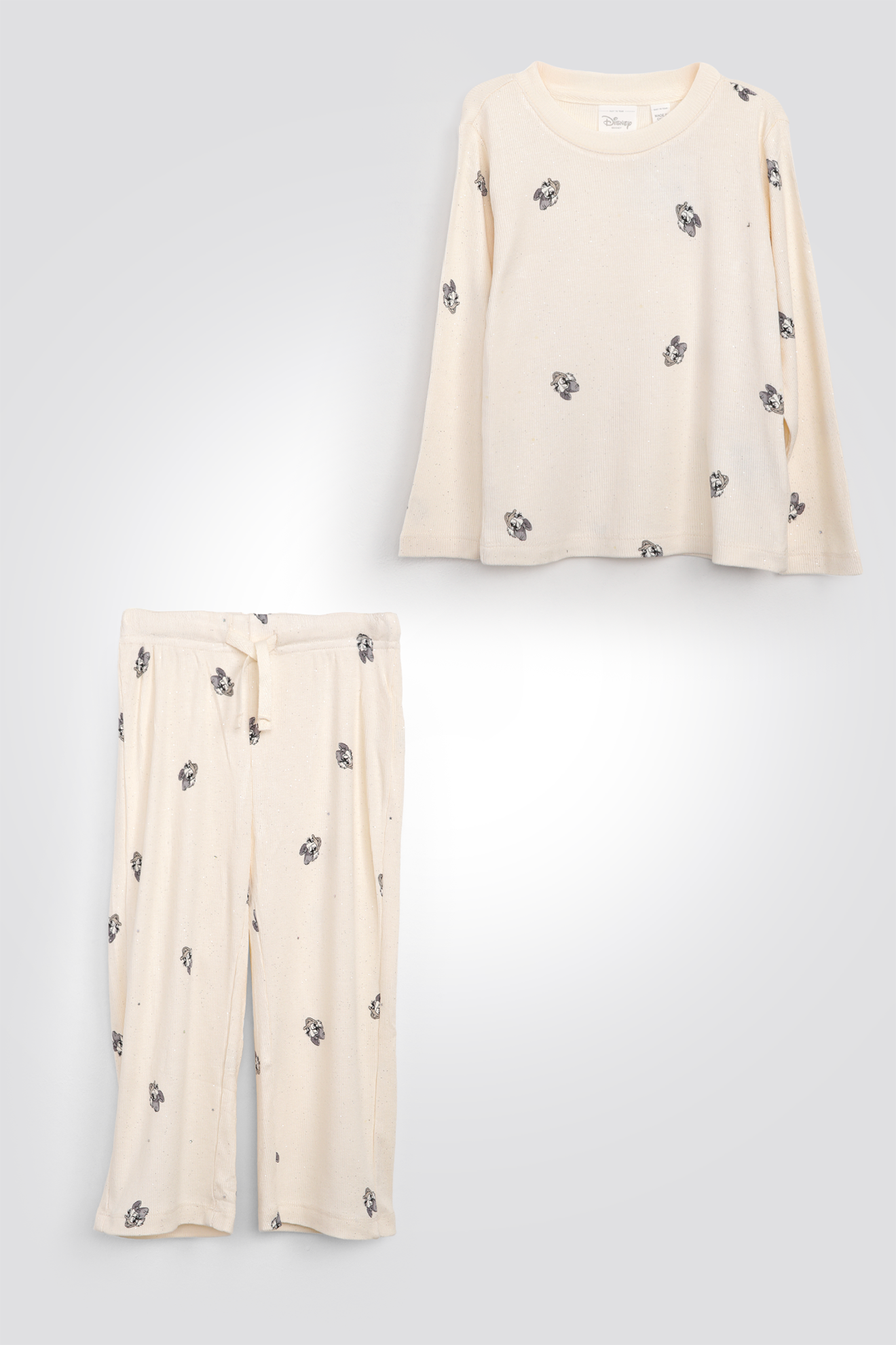 סט פיג'מה ארוכה מנצנצת דייזי | דלתא