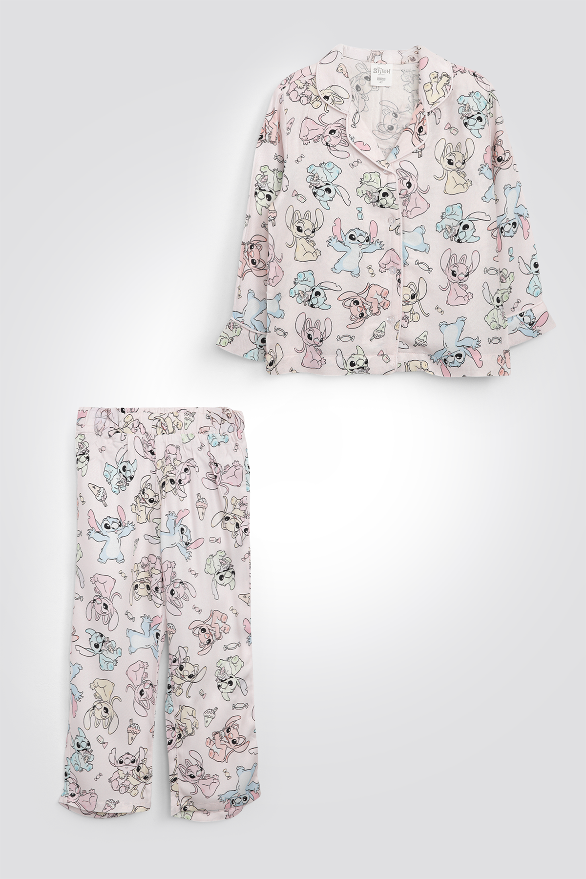 סט פיג'מה מכופתרת דקה סטיץ' ואנג'ל | דלתא