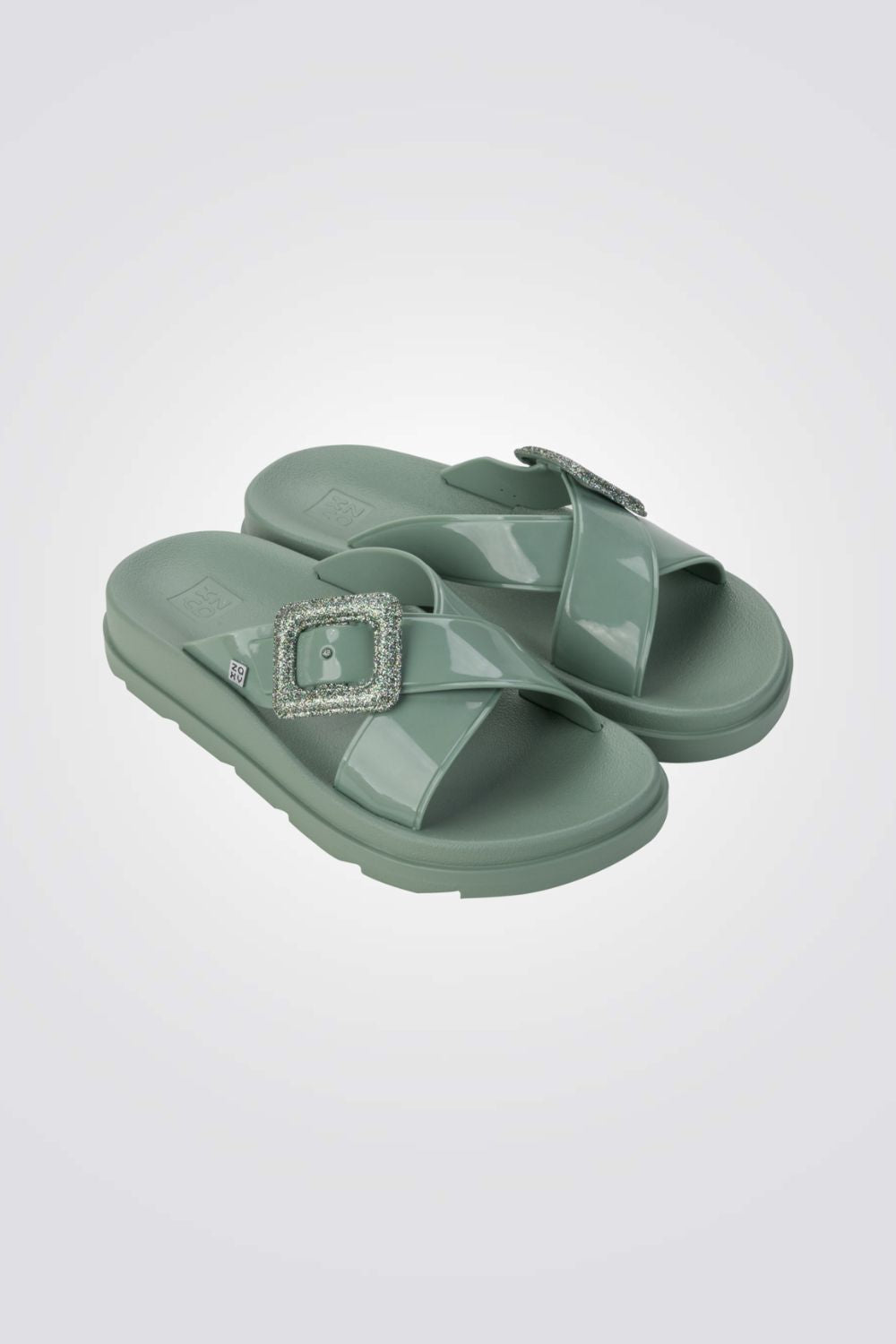 כפכפים MATCH רצועות מוצלבות בצבע ירוק