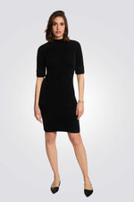 שמלת סוודר עם שרוולים קצרים לנשים | מורגן 