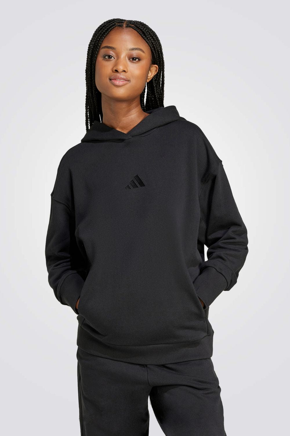 סווטשירט French Terry Loose בצבע שחור