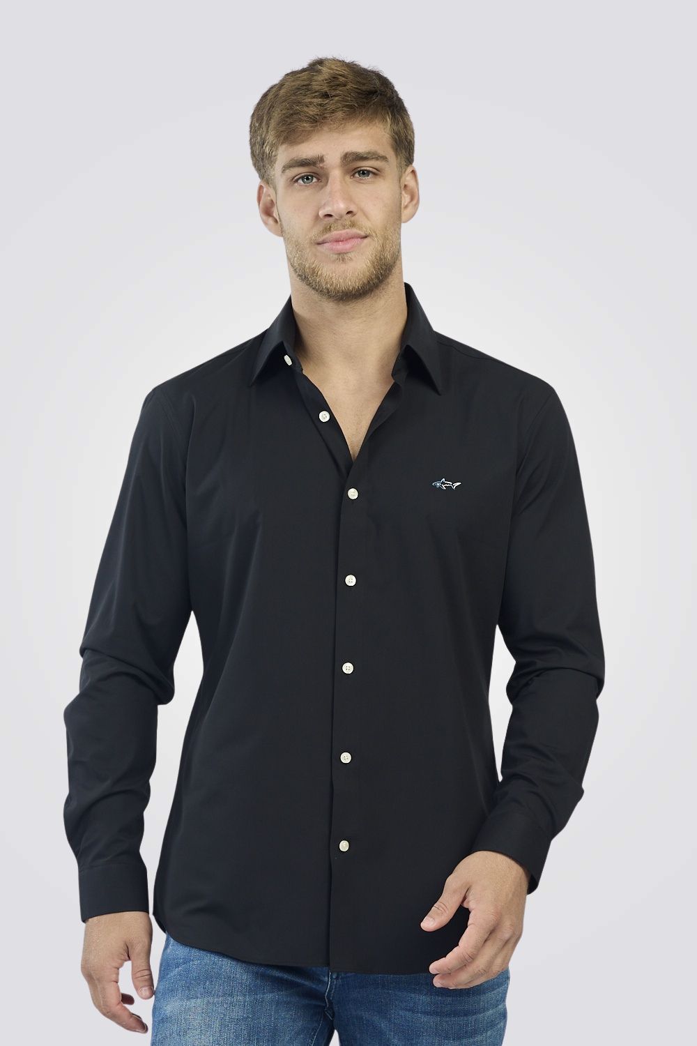 חולצה מכופתרת Slim fit לגברים | GREG NORMAN