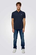 חולצת פולו בצבע נייבי עם לוגו | צ'מפיון