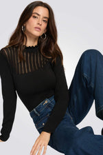 סריג לנשים עם צווארון גבוה | מורגן 