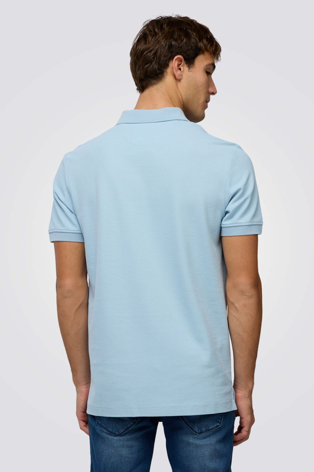 חולצת פולו בצבע תכלת עם לוגו | צ'מפיון 