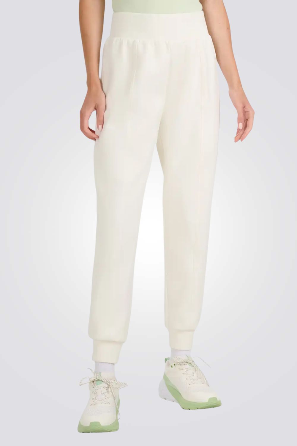 מכנסי טרנינג מבד אינטרלוק לנשים | 4F 