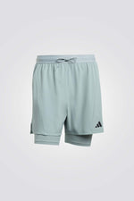 מכנסי ספורט קצרים משולבים D4T WORKOUT 2IN1 SHORTS לגברים | אדידס