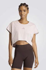 טישירט ספורט בגזרת בטן לנשים | אדידס