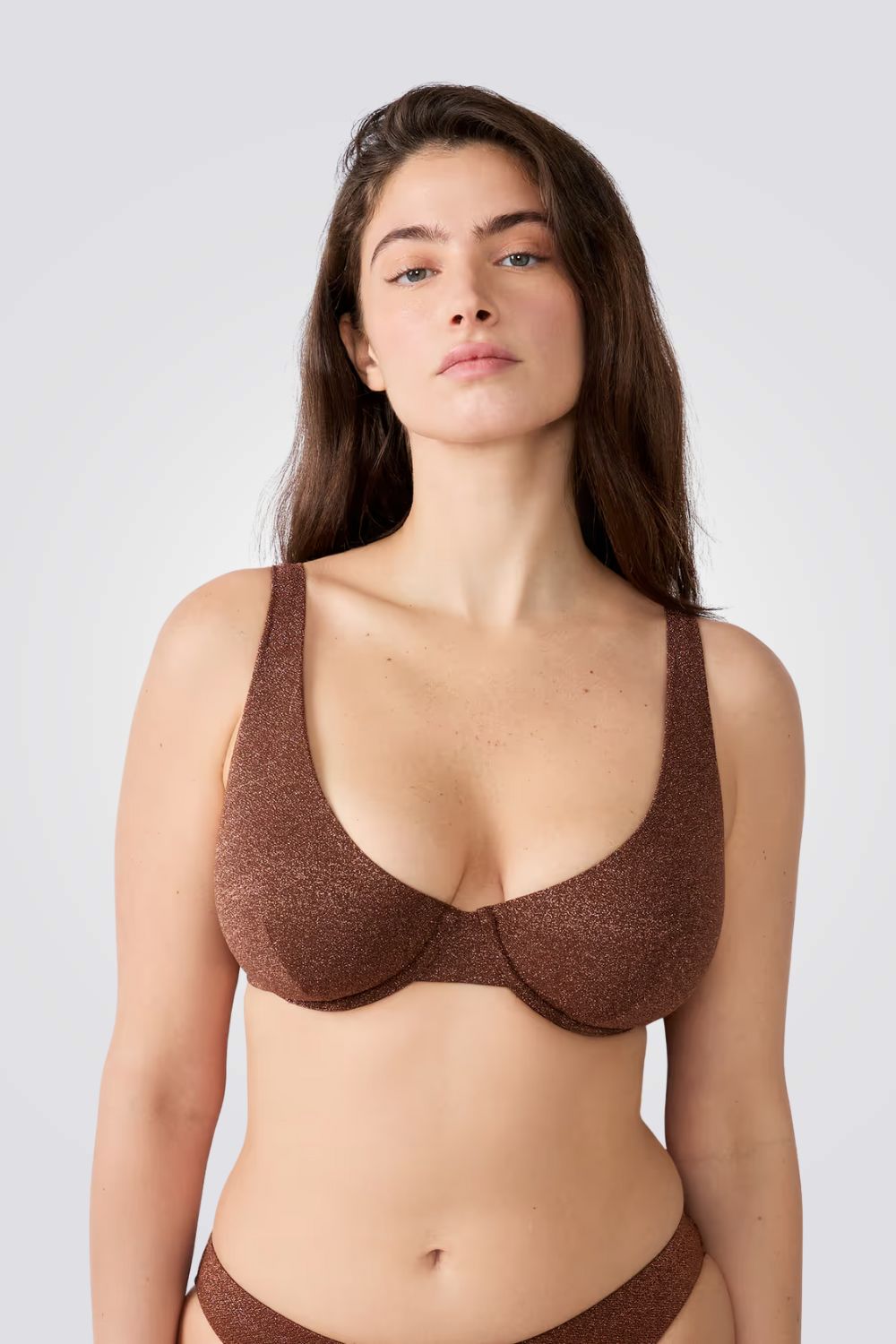 חזיית ביקיני משולשים מנצנצת HELIO לנשים