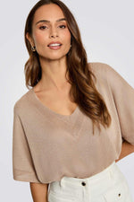 חולצת סריג עם שרוולים קצרים | מורגן