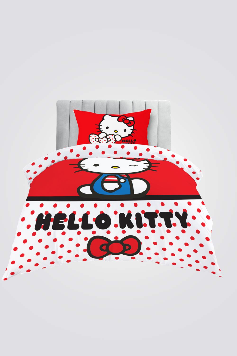 סט מצעים מיטת יחיד לילדים 90/200 ס"מ HELLO KITTY RETRO | רד צ'ילי