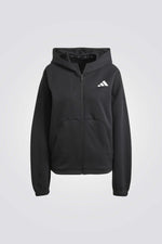 ג'קט עם קפוצ'ון לנשים בצבע שחור
