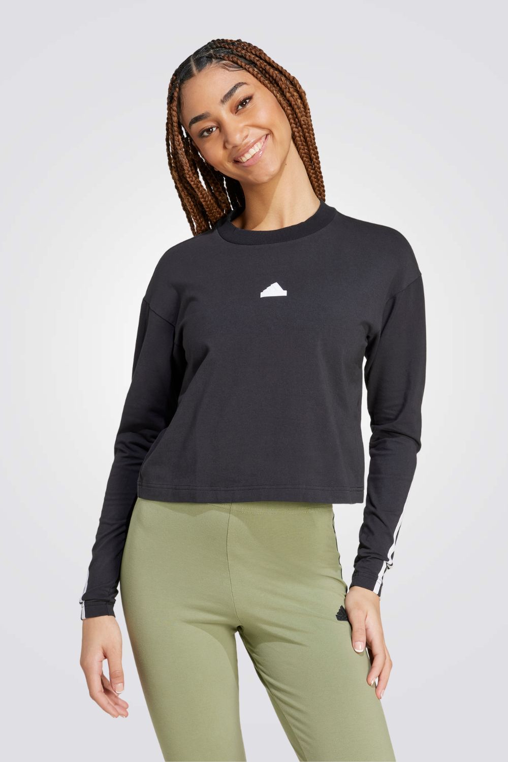 טי שירט בצבע שחור FUTURE ICONS 3 שרוול ארוך 