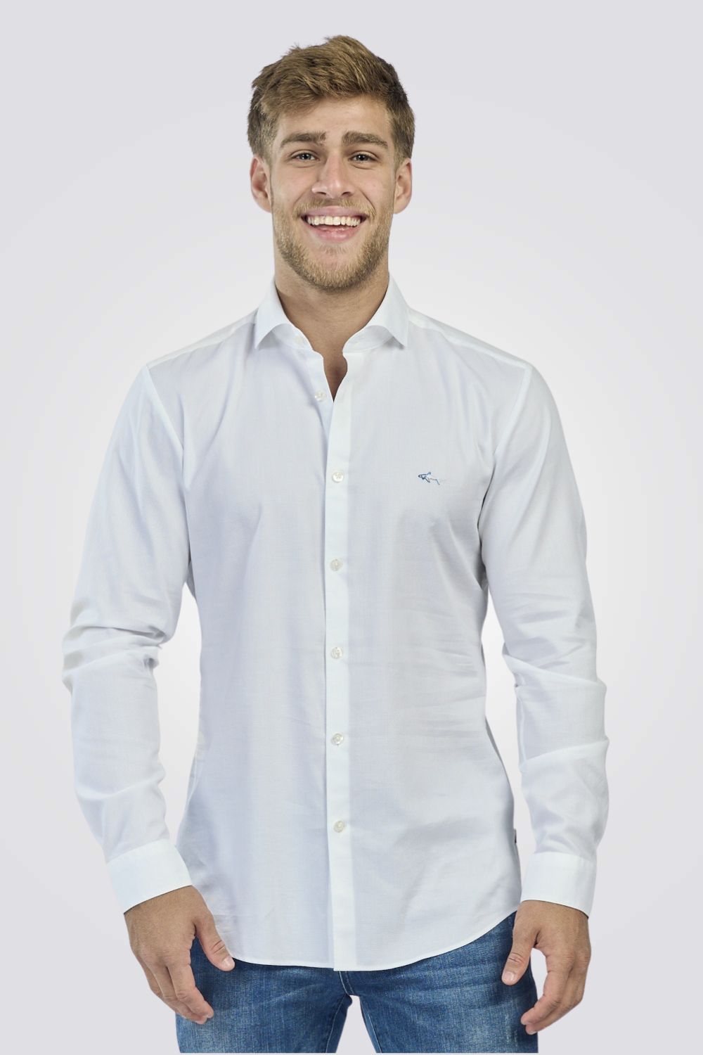 חולצה מכופתרת Slim fit לגברים | GREG NORMAN
