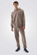 מכנסי טרנינג ארוכים בצבע חום בהיר