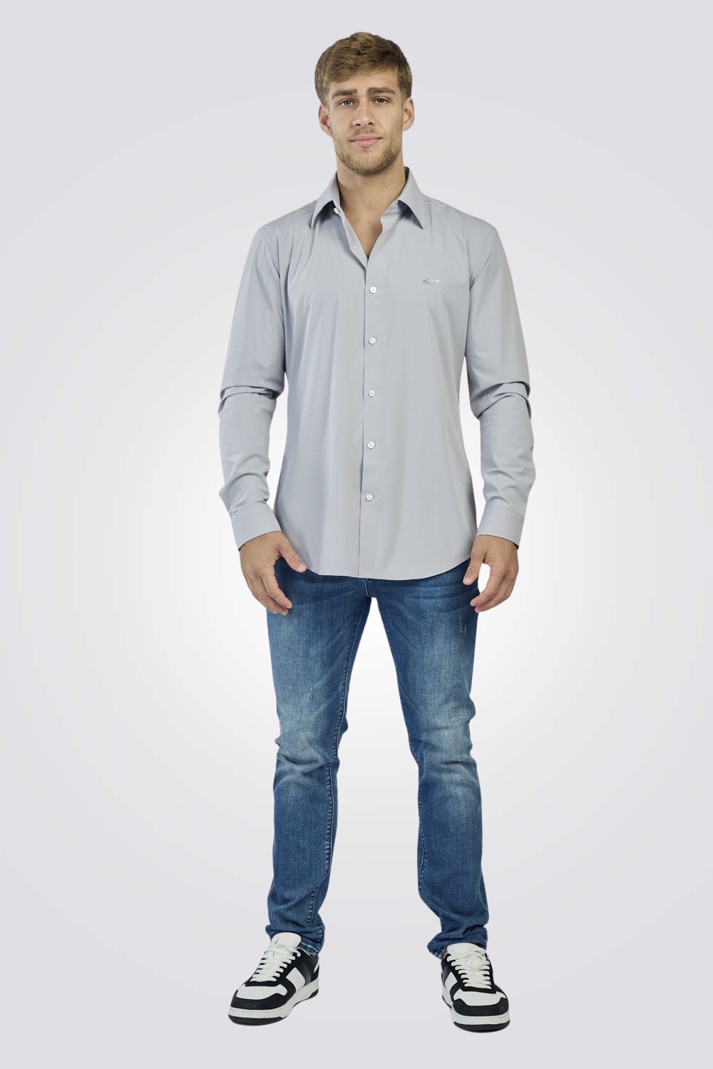 חולצה מכופתרת Slim fit לגברים | GREG NORMAN