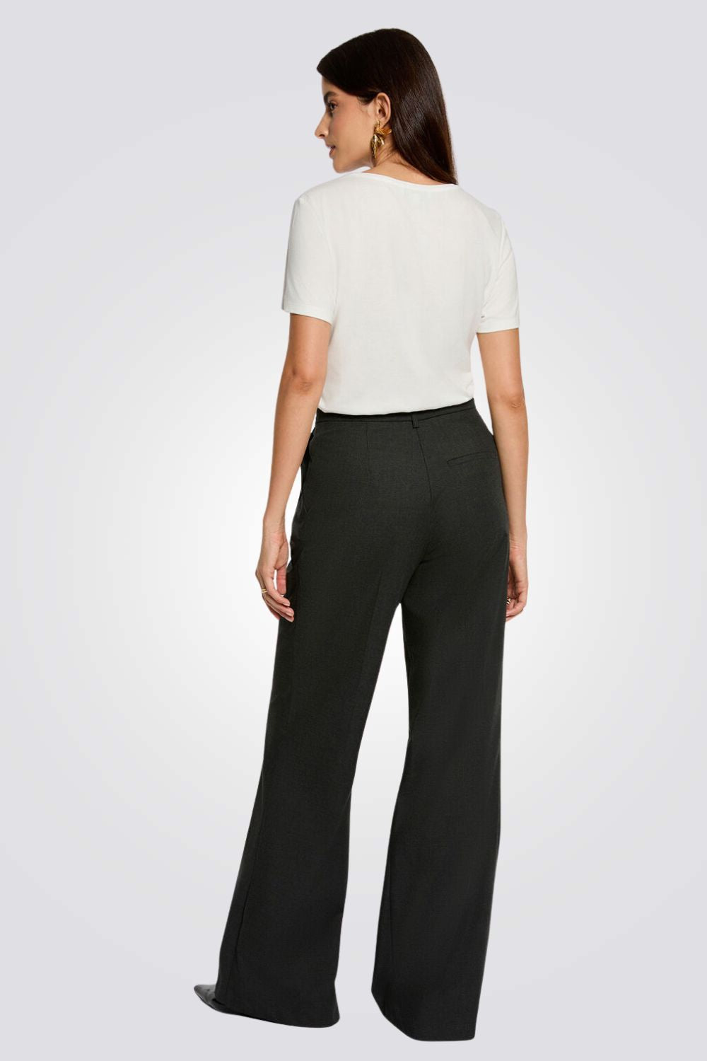 חולצת טישירט לנשים בצבע לבן עם הדפס | מורגן 
