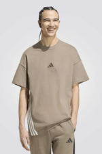 טישרט Adidas kit 3-stripes חאקי לגברים | אדידס