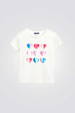 טישירט לילדות עם הדפס 