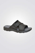 כפכפי נוחות רצועות רחבות בצבע שחור