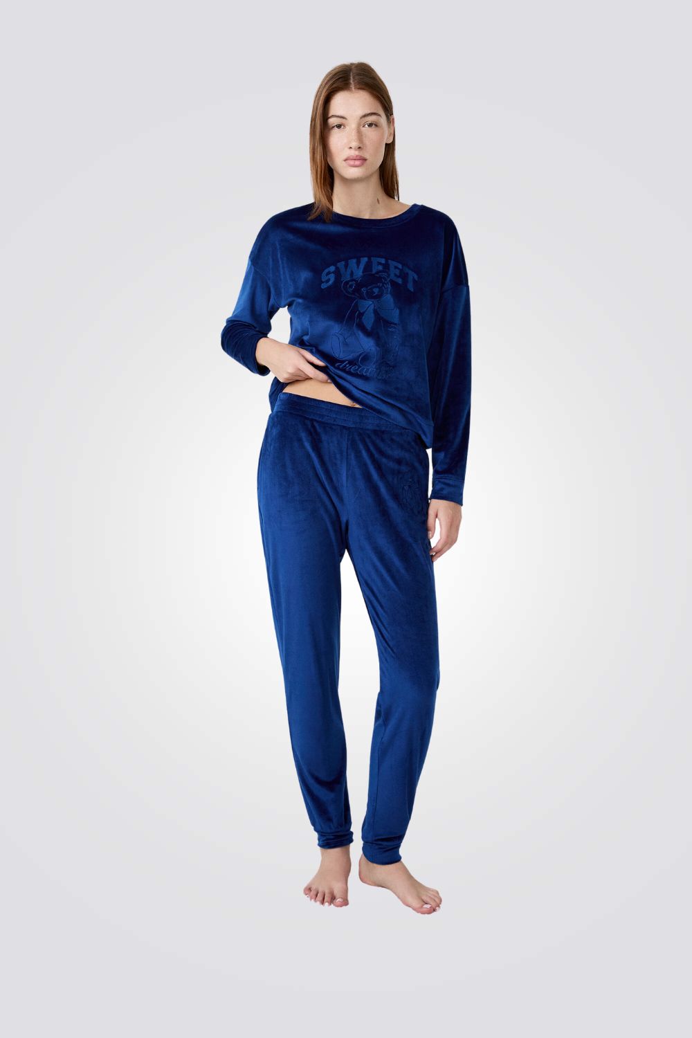 מכנסי פיג'מה עם רקמה של דובי | איתם