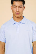 חולצה פולו פיקה בייסיק בצבע תכלת