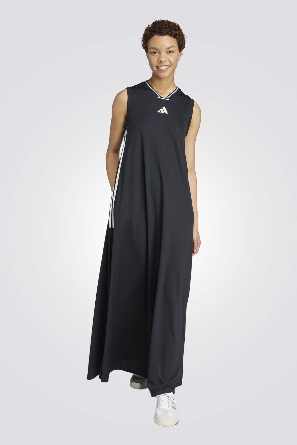 שמלה Tiro Cut 3 Stripes Soft Mesh Long לנשים