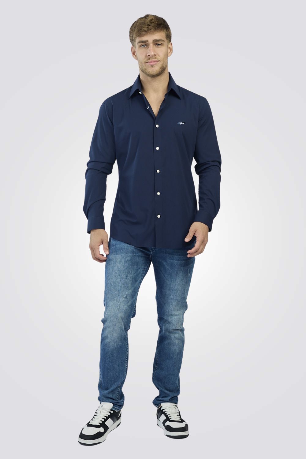 חולצה מכופתרת Slim fit לגברים | GREG NORMAN