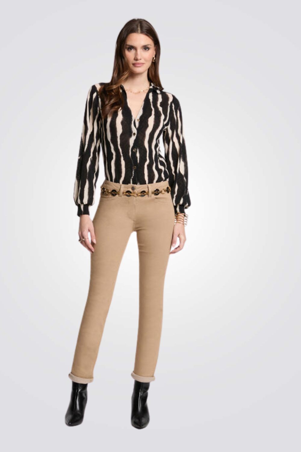 מכנסיים ארוכים גזרה ישרה